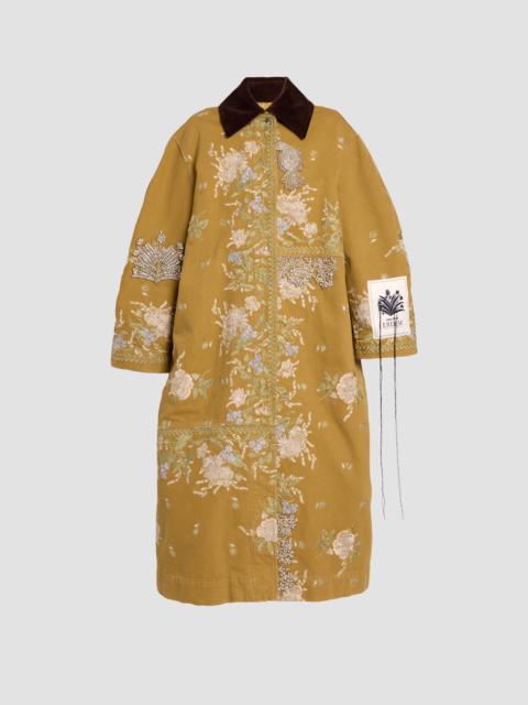Erdem EMBROIDERED DENIM COAT