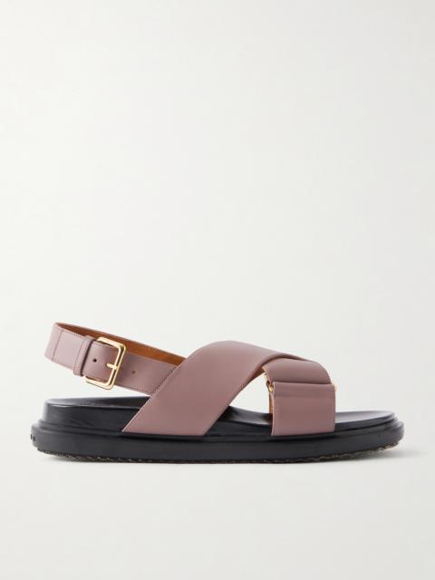 Marni Fussbett Two-tone Leather Slingback Sandals
