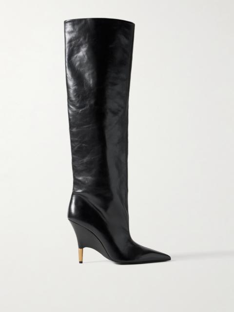 KHAITE Bella Leather Knee Boots