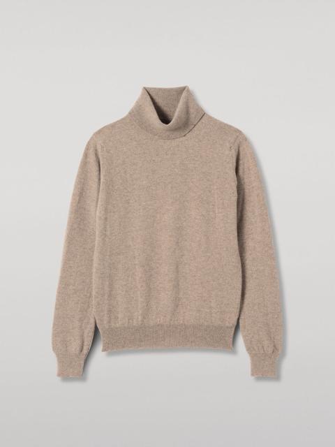 Johnstons of Elgin Iris Classic Light Brown Roll Neck Cashmere Jumper
