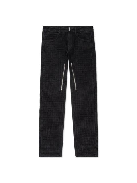 GIVENCHY STRAIGHT FIT DENIM TROUSERS - FLAT BLACK