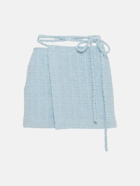 Plage 4G cotton-blend terry wrap skirt