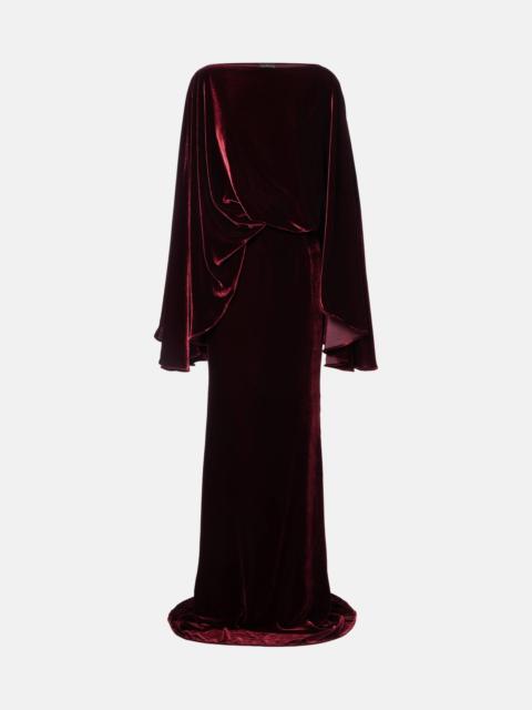 Taller Marmo Musidora draped velvet gown