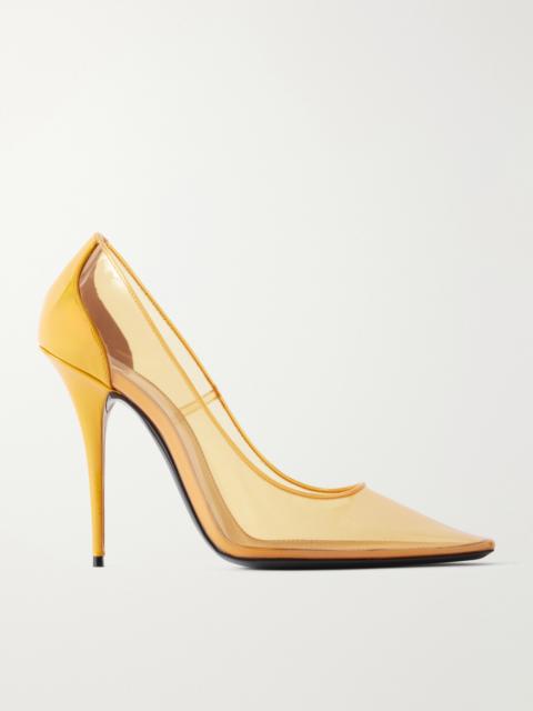 SAINT LAURENT Folie 110 Leather-trimmed Tpu Pumps