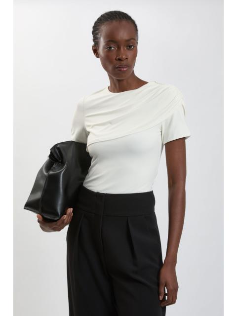 KAREN MILLEN Viscose Jersey Wrap Overlay Top