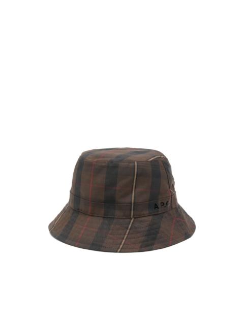 A.P.C. plaid-pattern bucket hat