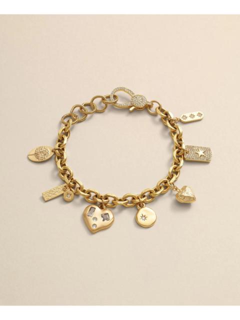 Brooks Brothers Loni Paul Charm Bracelet in 14K Plated Gold