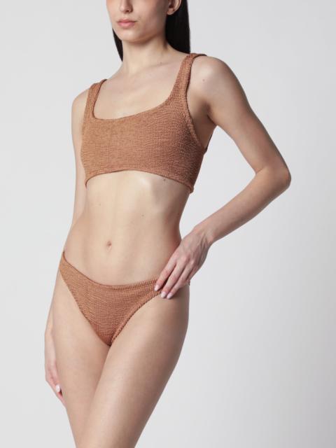 Hunza G Xandra Metallic Cocoa two-piece bikini