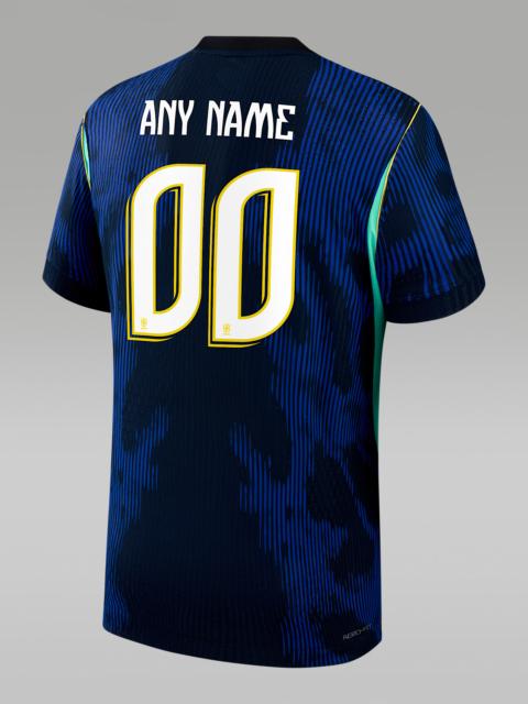 Jordan Brazil 2026 Match Away Men's Jordan Aero-FIT Soccer Authentic Custom Jersey By You