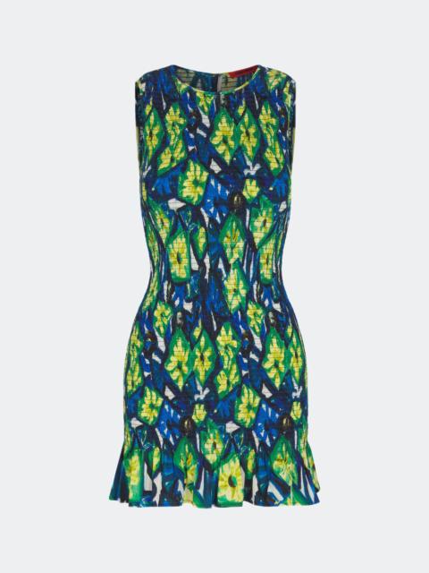 SIMONMILLER Belle Smocked Mini Dress in Abstract Floral