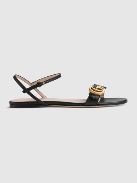 GUCCI Leather Double G sandal