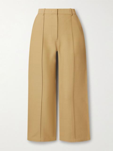 CO Cropped woven straight-leg pants Camel