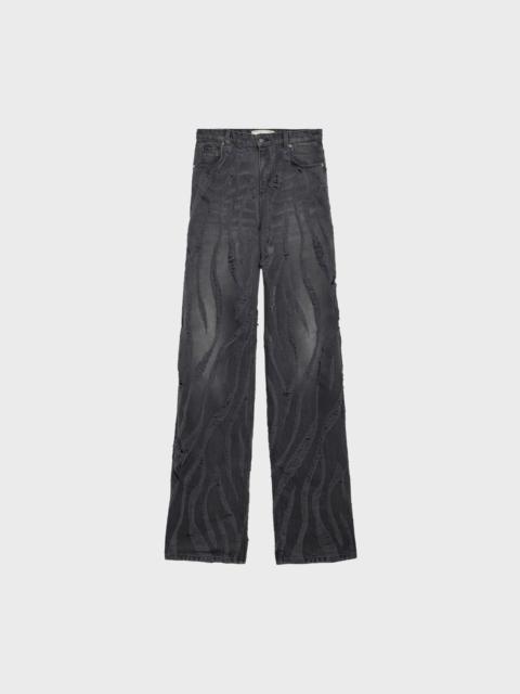 Blumarine BAGGY LASER-CUT DENIM JEANS