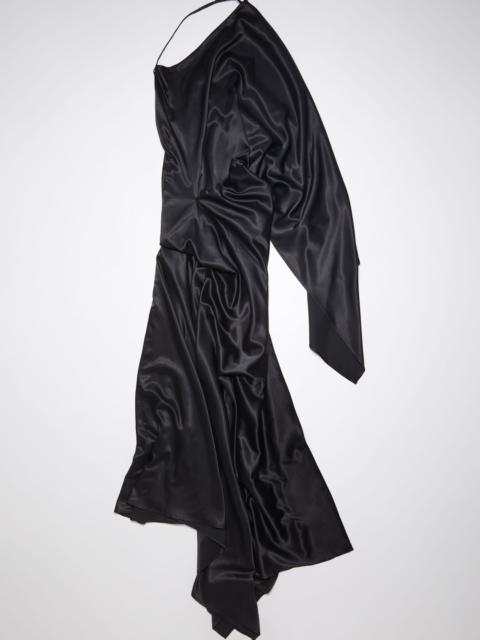 Acne Studios Asymmetric satin dress - Black