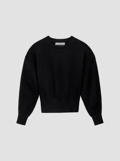 Another Tomorrow Women's Cashmere Knit Sweatshirt - Black