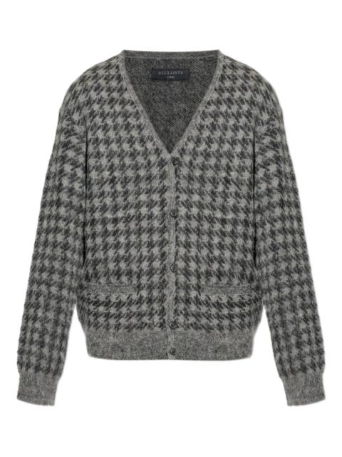 ALLSAINTS Zain houndstooth-pattern cardigan