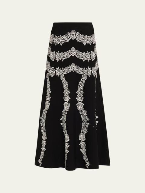ULLA JOHNSON Valencia Jacquard Midi Skirt