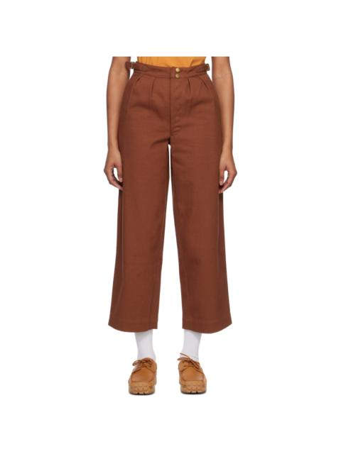 Brown Snap Trousers