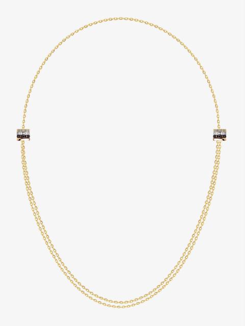 Quatre Classique 18ct yellow-, white- brown and rose-gold and 0.24ct brilliant-cut necklace