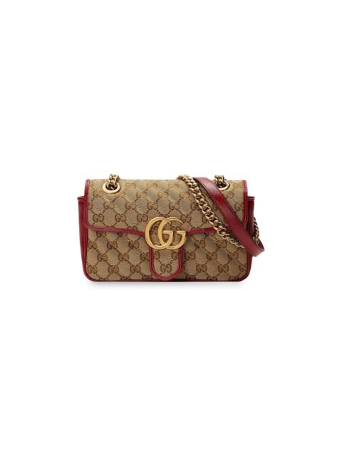 Gucci GG Marmont Mini Bag 'Beige/Ebony/New Cherry Red'