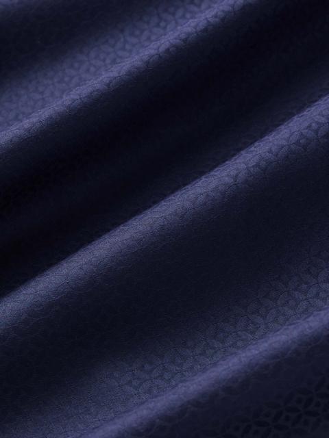 Derek Rose Men's Classic Fit Pyjamas Lombard 6 Cotton Jacquard Navy