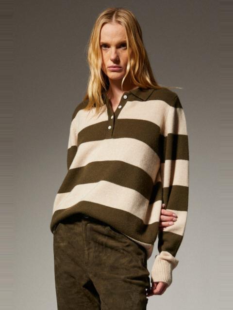 SPRWMN CASHMERE POLO SWEATER