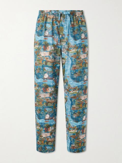 Derek Rose Ledbury 100 Printed Cotton Pyjama Trousers