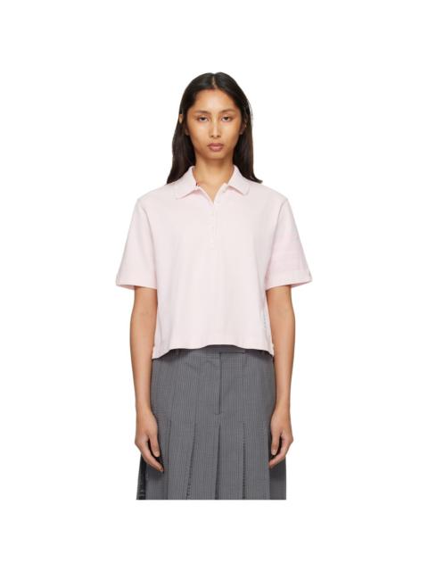 Thom Browne Pink Overdyed 4-Bar Jersey Polo