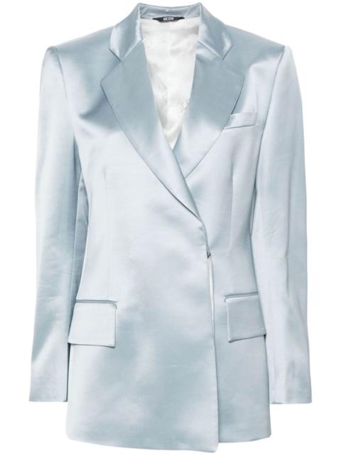 GCDS satin single-breasted blazer