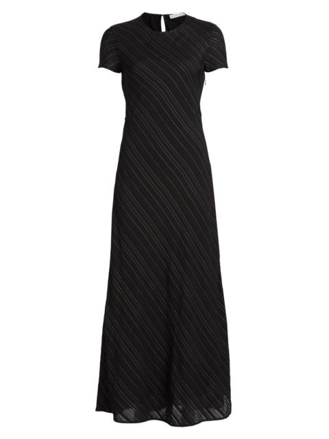 Proenza Schouler Women's Delphine Striped A-Line Maxi Dress - Chalk Black