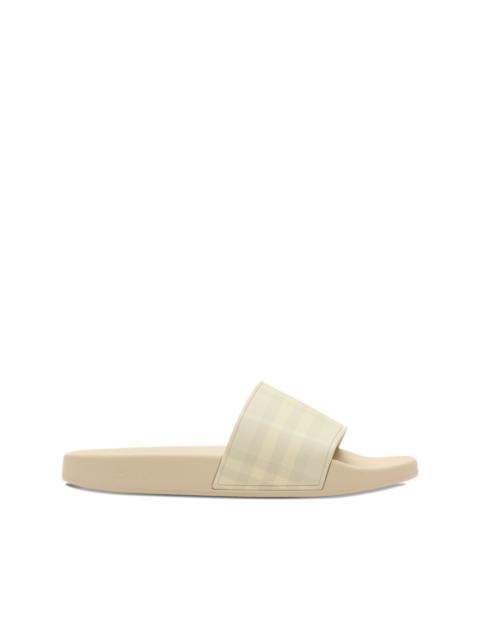 Burberry check-print slides