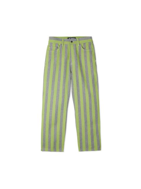 SUNNEI PANTS / denim / green stripes