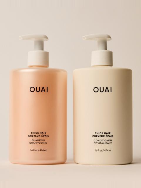 OUAI Thick Hair Shampoo & Conditioner Jumbo Set
