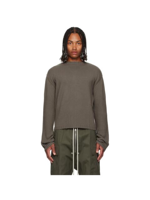 Rick Owens Gray Concordians Round Neck Sweater
