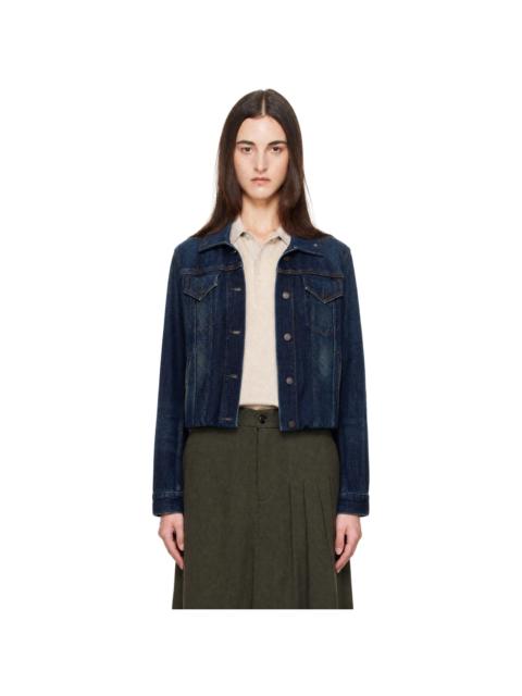 Acne Studios Blue Cropped Denim Jacket