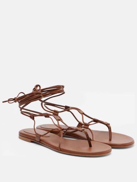 Gianvito Rossi Leather gladiator sandals
