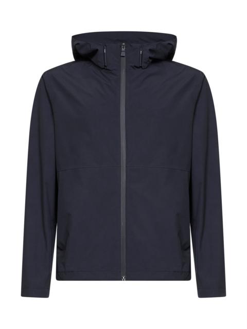 Herno Blue 2 Layer Windstopper hooded jacket