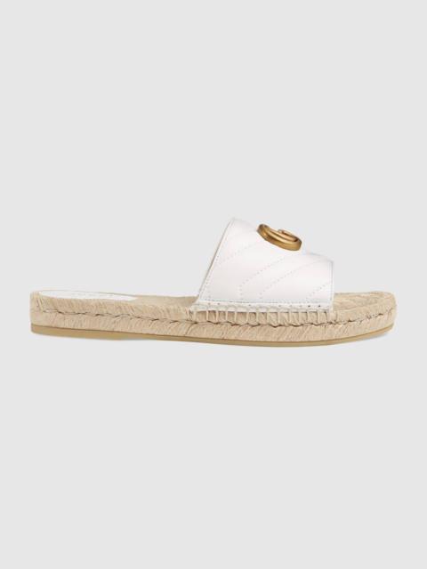 Leather espadrille sandal