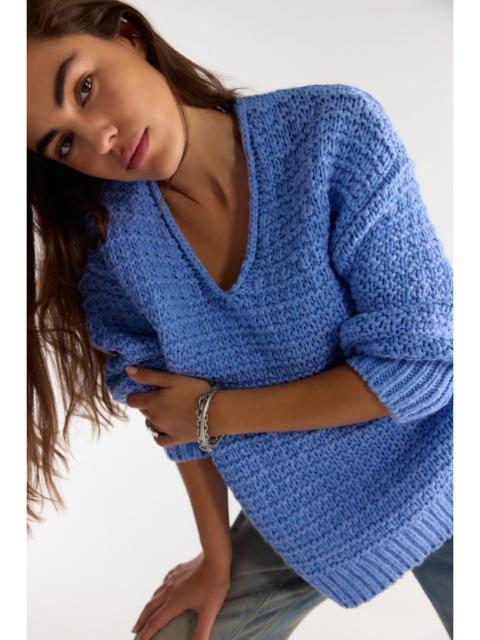 FREE PEOPLE Opal Textured V-Neck Pullover