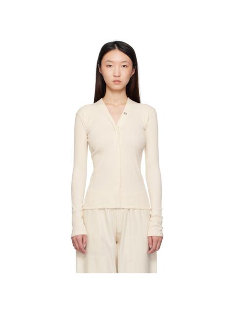 BASERANGE Beige Tav Snaps Cardigan