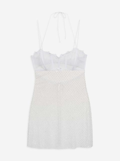 For Love & Lemons Ellery Glitter Slip Dress