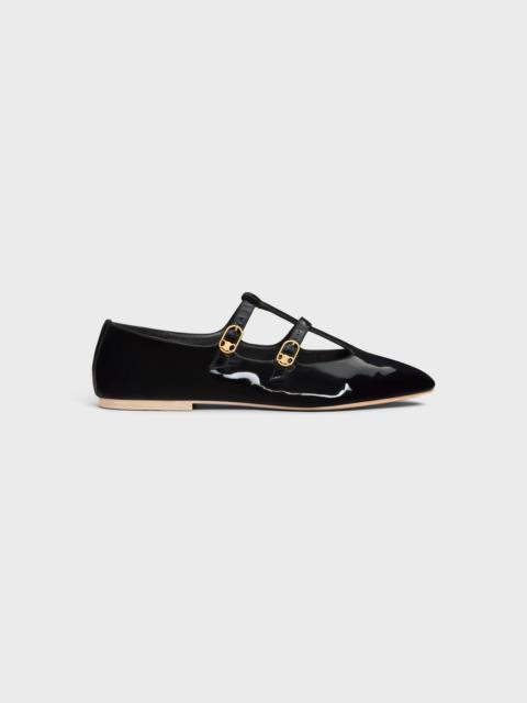 CELINE MARGARET LOAFER WITH TRIOMPHE in POLISHED BULL & LEOPARD 