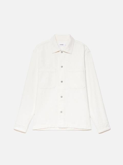 FRAME Relaxed Double Pocket Shirt in Off White