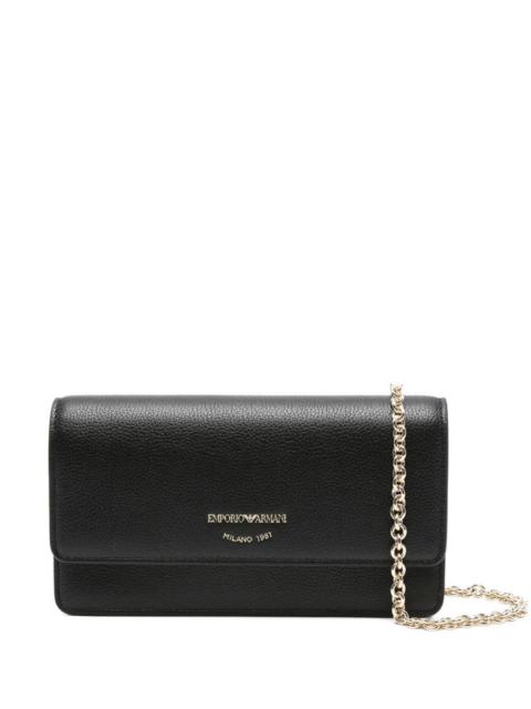 EMPORIO ARMANI The Wallet On Chain Leather by Emporio Armani is a sophisticated accessory in the bags category. Cra