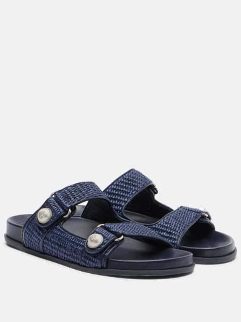 JIMMY CHOO Fayence raffia-effect sandals