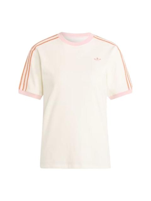 adidas (WMNS) adidas Summer Glow Advanced Three Stripes Tee Asia Sizing 'Off White' KY8126