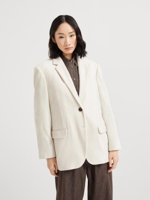Brunello Cucinelli Fluid corduroy blazer with monili