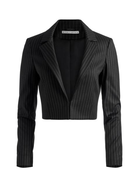 Alice + Olivia MYA CROPPED NOTCH COLLAR BLAZER