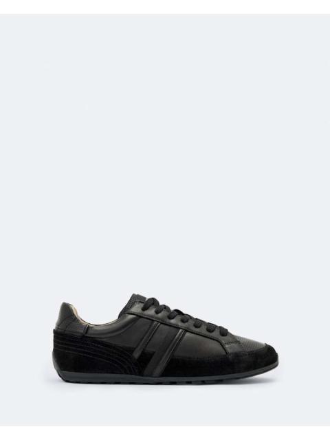 ALLSAINTS LIAM LEATHER AND SUEDE LOW-TOP SNEAKERS