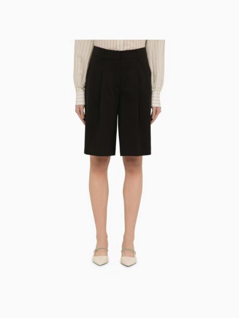 Brunello Cucinelli Black cotton-blend bermuda shorts